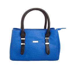 Beau Design Stylish  Blue Color Imported PU Leather Handbag With Double Handle For Women's/Ladies/Girls